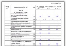 Счетоводни отчети: формуляри Нова форма на счетоводен баланс